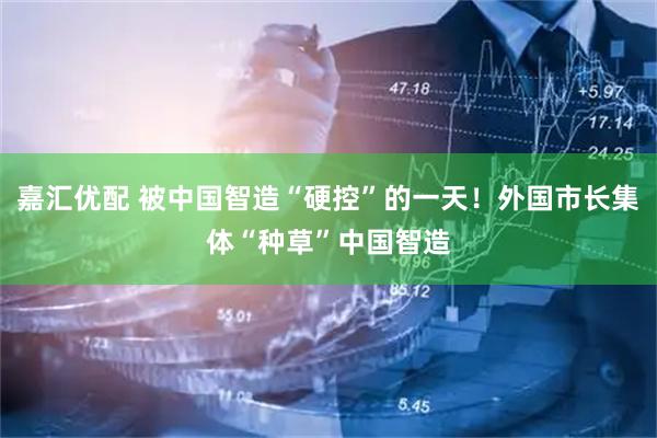 嘉汇优配 被中国智造“硬控”的一天！外国市长集体“种草”中国智造